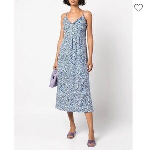 Baum und Pferdgarten Adrianna Leopard-Print Midi Dress Size 34 US Size 4